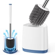 DSOOLO Toilet Brush Cleaner and Holder Set Toilet Bowl Brush and Caddy Bathroom Scrubber with Holder