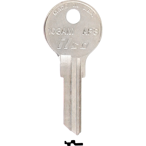ILCO APS File Cabinet Key - Single Pack Heavy-Duty Construction, Professional Use