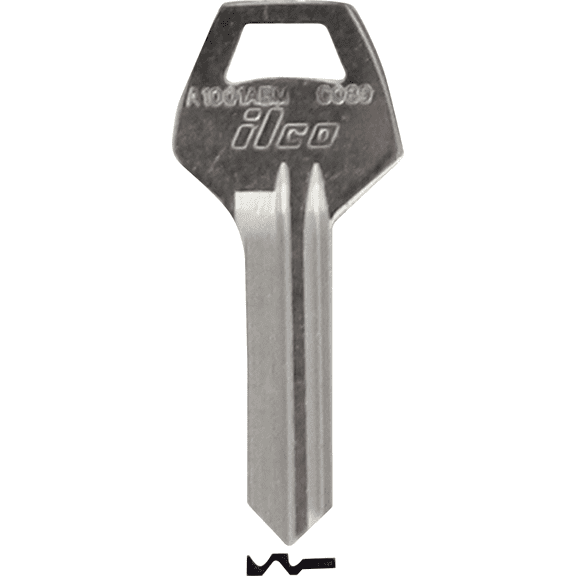 ILCO CORBIN House Key - Single Pack Home & Garage Storage, Stackable Design