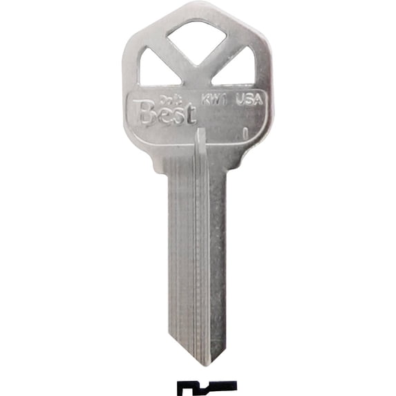 Kaba Ilco Corp. Cylinder Key Blank 1176-250 Kwikset - Security Bow Keyway - 250 Pack