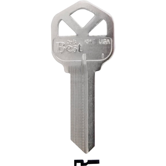 Kaba Ilco Corp. Cylinder Key Blank 1176-250 Kwikset - Security Bow Keyway - 250 Pack