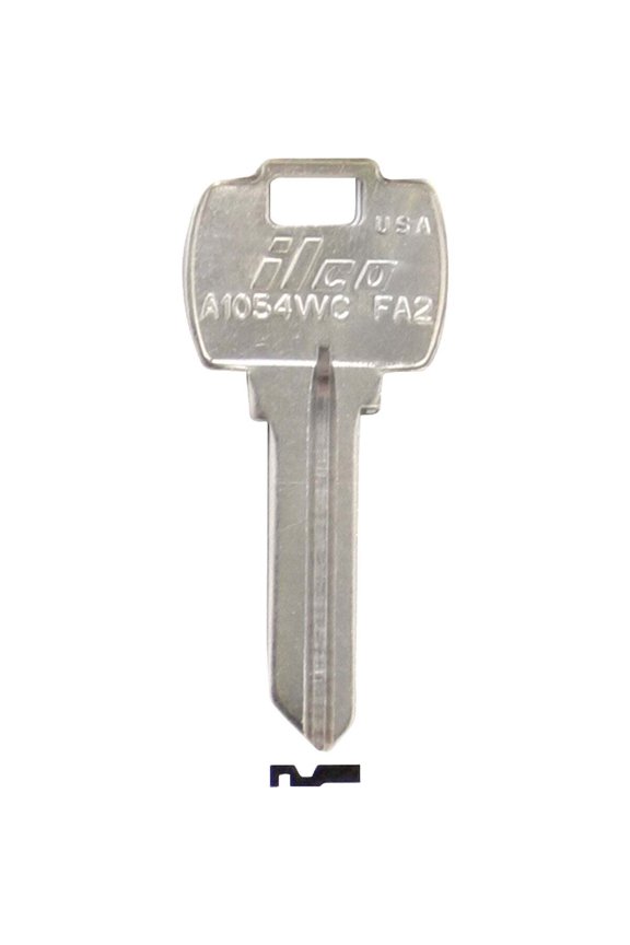 Kaba Ilco AL52862002 Falcon Nickel Plated House Key, FA2 / A1054WC - pack of 10