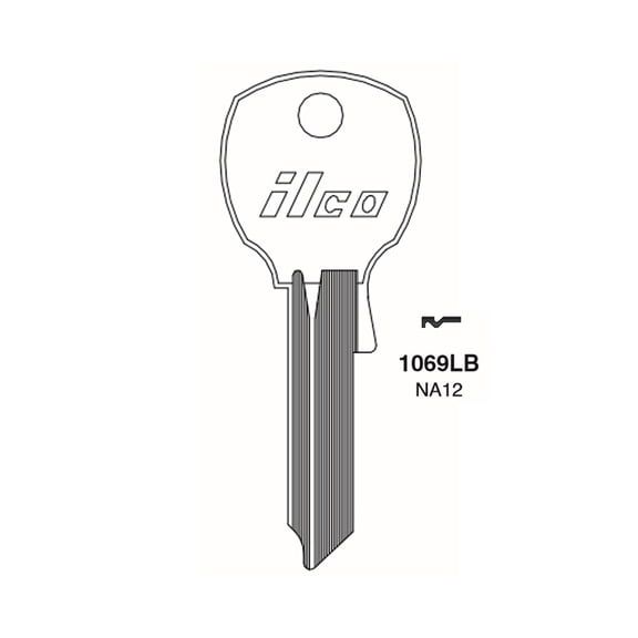 ILCO Fits for 1069LB Mailbox Locks Padlocks Key -Brass - NA12 - NTR-2D (50 Pack)