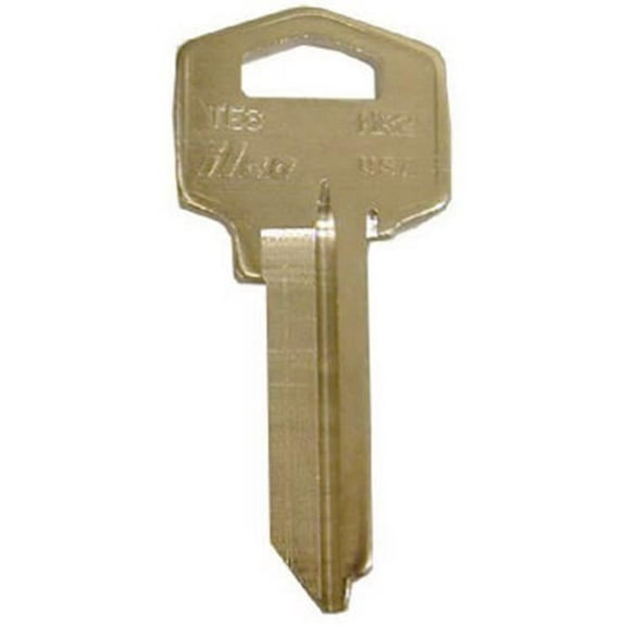 Kaba Ilco Corp. House Key HR2/TE3 Nickel Plated - Standard Key - 10 Pack
