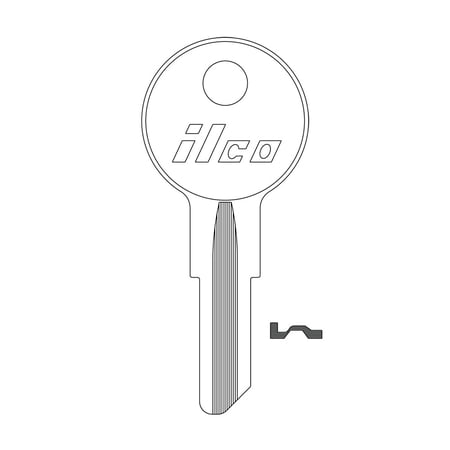 ILCO Replacemnet Key Blank for GM & Harley Davidson- 1098GM - BS-2 (10 Pack)