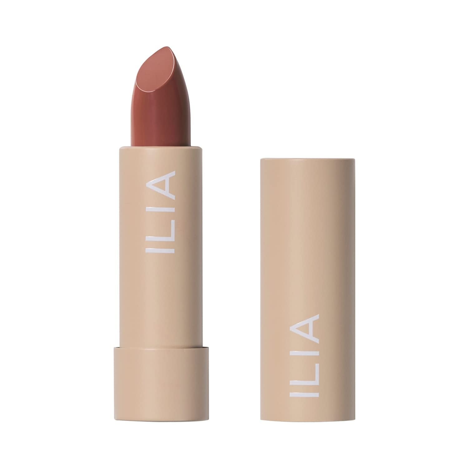 ILIA - Color Block Lipstick  Non-Toxic, Vegan, Cruelty-Free, Clean Makeup Marsala Neutral Brown With Cool Undertones