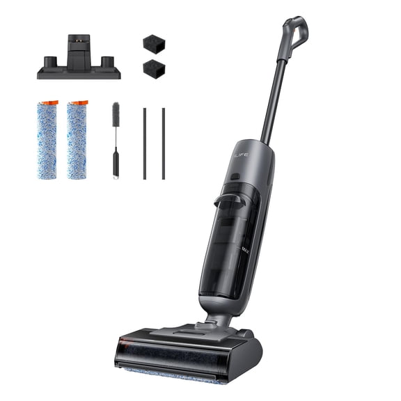 ILIFE D90 Cordless Wet Dry Vacuum Mop – Self-Cleaning, IPX6 Waterproof, Lightweight & Quiet with Smart Voice Prompts, Dual Tank System for Hardwood, Tile, Sticky Messes & Pet Hair