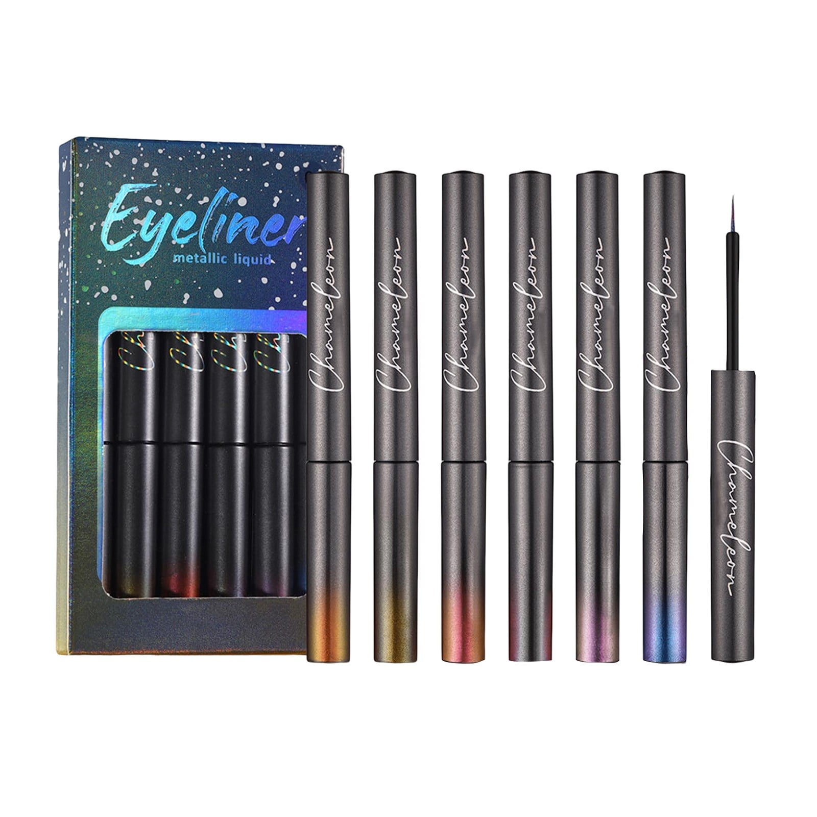 ILJNDTGBE 6 PCS Optical Liquid Eyeliner 6 Sets Light Changing Color