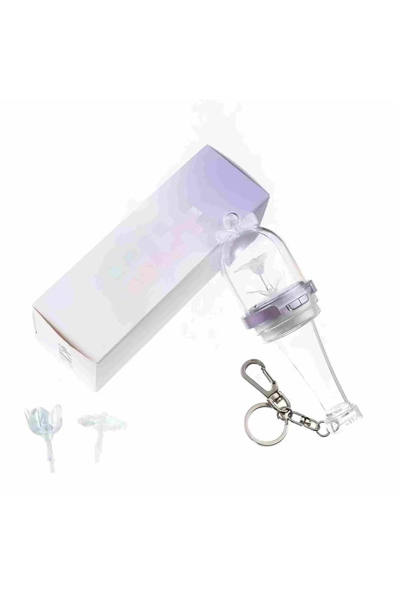 Mini Lightstick Keychain Style Hand Lamp Wonhee Fan Gift with 2 Light Cores