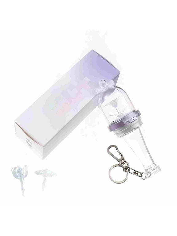 Mini Lightstick Keychain Style Hand Lamp Wonhee Fan Gift with 2 Light Cores