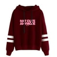 thumbnail image 1 of ILLIT Not cute anymore hooded drawstring pocketless  sweatshirt men/women kpop pullover, 1 of 7