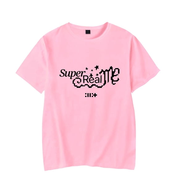 ILLIT merch T-shirts Super Real Me shirt crewneck short sleeve tshirt men/women kpop  tops