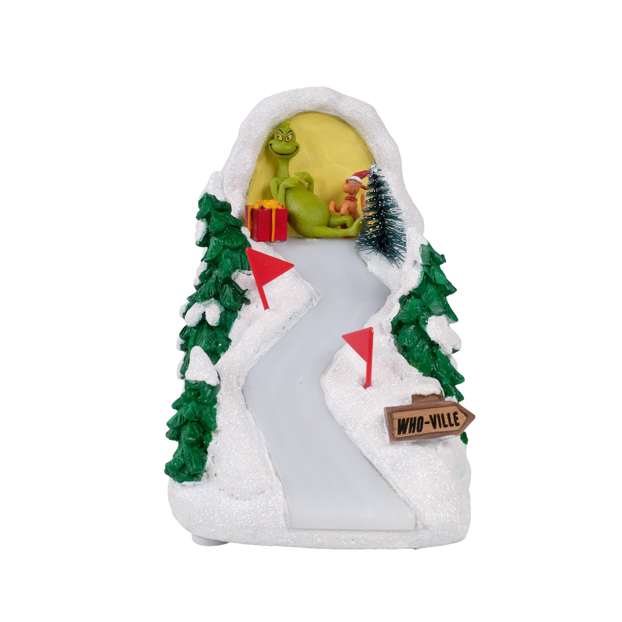 Dr. Seuss The Grinch Illuminated Lair Mountain Scene Tabletop Christmas Village Piece