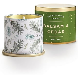 Balsam & Cedar Small Fragranced Pillar Candle - Miss Daisy's Home