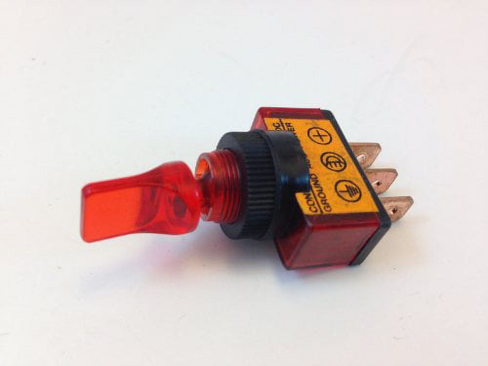 ILLUMINATED TOGGLE SWITCH ON/OFF 20 AMP 12VDC COLOR (1 PACK, RED ...