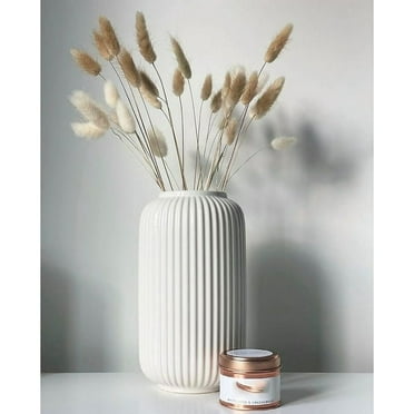ILLUVA 8” Ceramic Minimalist Vase Bold Geometric Design White