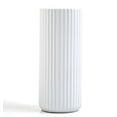 thumbnail image 1 of ILLUVA 8" Nordic Style Ribbed White Ceramic Vase, 1 of 6