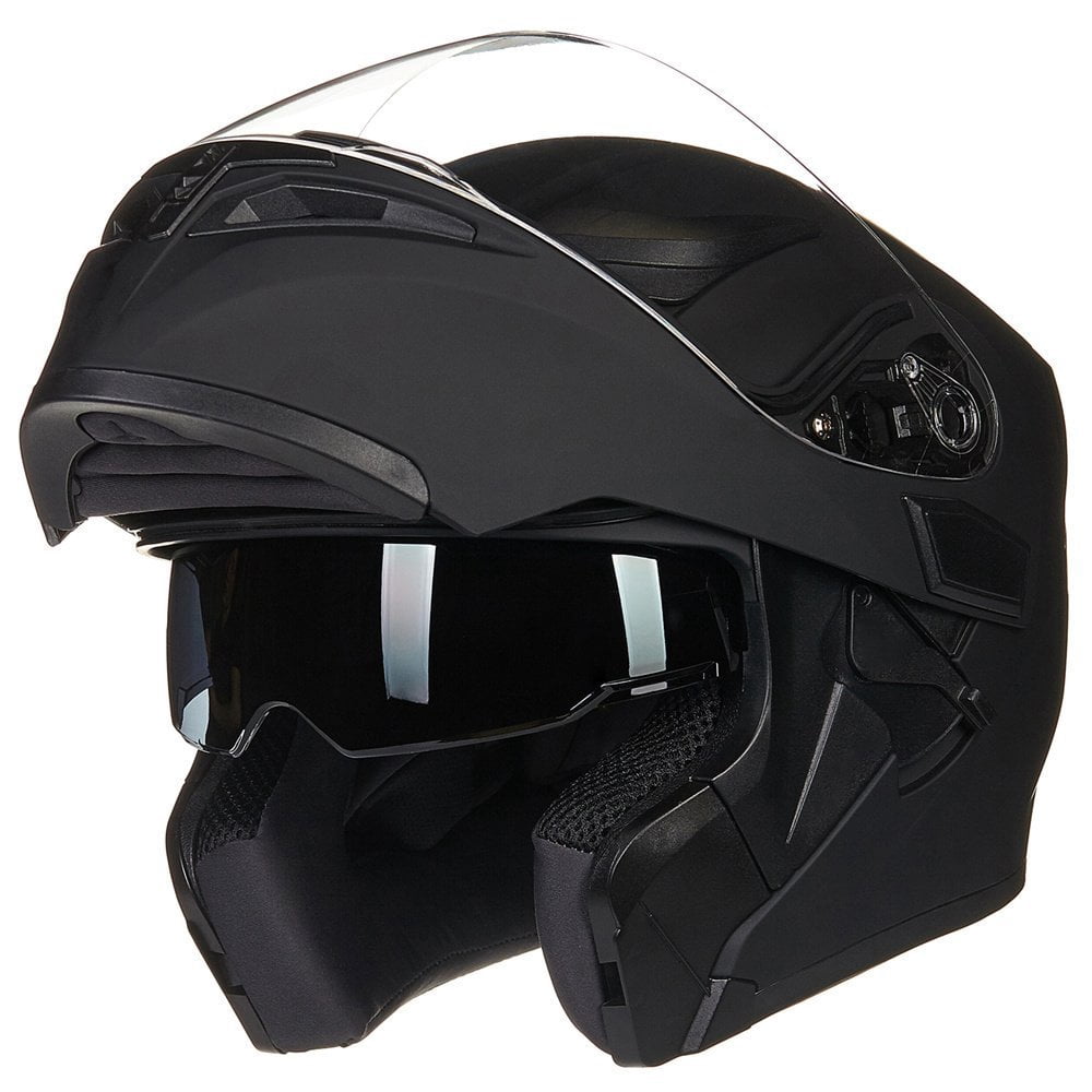 ILM Motorcycle Dual Visor Flip up Modular Full Face Helmet DOT Model 902/902L