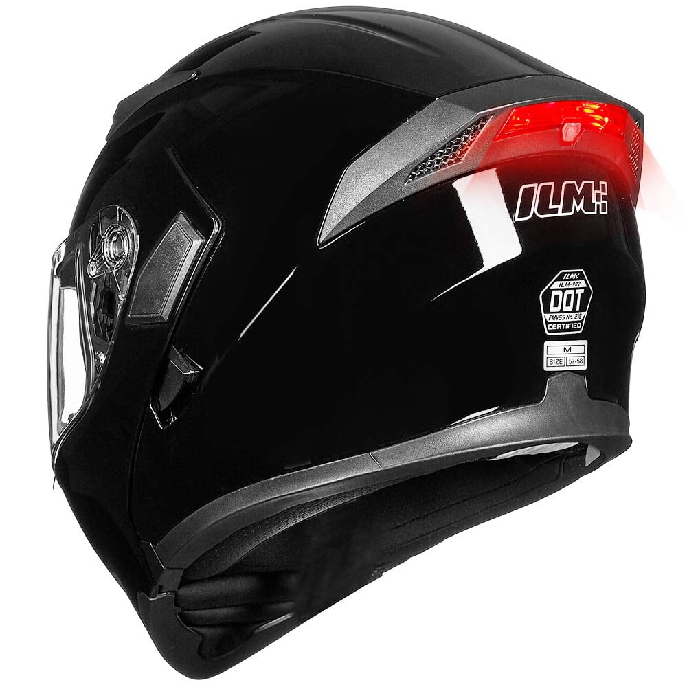 ILM Motorcycle Dual Visor Flip up Modular Full Face Helmet DOT Model 902/902L