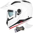 thumbnail image 1 of ILM Offroad ATV Helmet Full Face Modular Motorcycle Dirtbike Helmet Anti Fog Pinlock Visor for Men Women DOT (White, M), 1 of 6