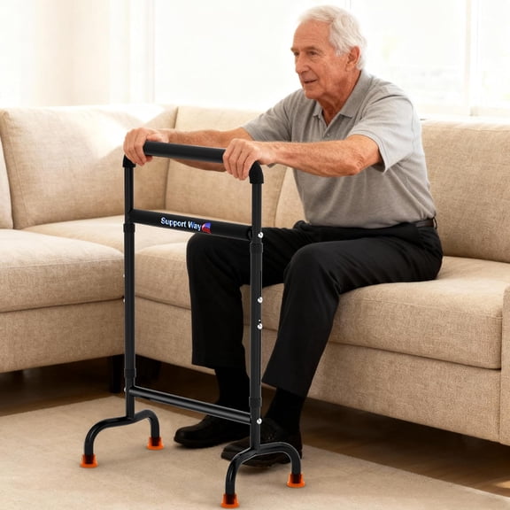ILOKNZI Stand Assist for Chair & Couch, Height-Adjustable Mobility Aid for Seniors, Lightweight Metal Frame, 600 lb Weight Capacity