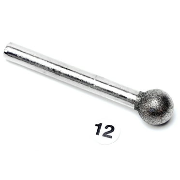 ILOVETOOL 12mm 15/32" Diamond Grinding Bit Grit 150 Spherical Head Coated Mounted Points with 6mm 1/4'' Shank Round Ball Stone Tools