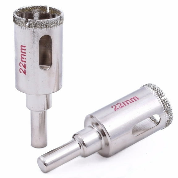 ILOVETOOL 2Pcs 22mm 7/8" inch Diamond Coated Hole Cutter Saw Drill Bits Masonry Tools for Stone Marble Granite Ceramic Tile