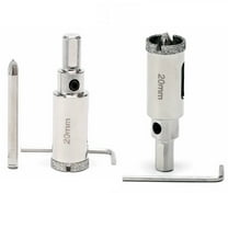 ILOVETOOL 2Pcs 20mm 3/4'' inch Diamond Coated Hole Saw Tile Masonry Drill Bits Center Pilot Bit Tools for Stone Glass Granite Marble Ceramic