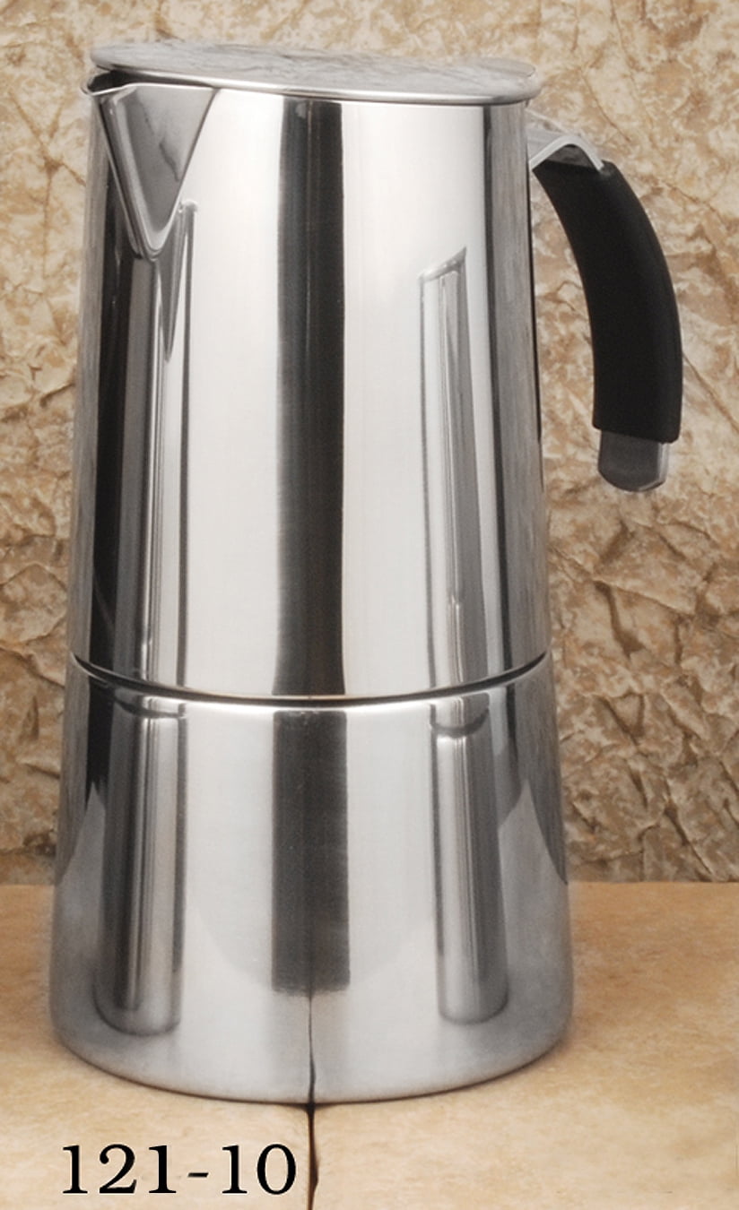 ILSA 10 Cup Stainless Steel Stove Top Espresso Maker
