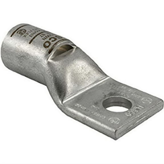 ILSCO CSWS-1/0-38 1/0 Copper Compression Lug, 1-Hole, 3/8" Bolt Size, Crimp