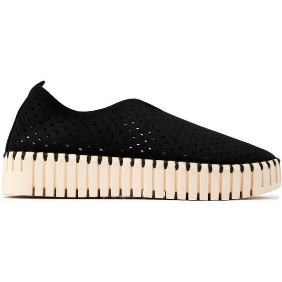 ILSE JACOBSEN HORNBAEK Women's Tulip 3373 Platform | Slip-On | Low-Top (Black, 10)