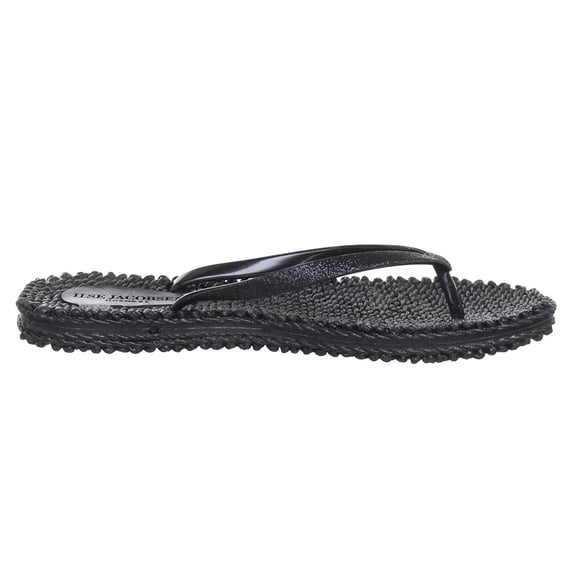 ILSE JACOBSEN Flip Flops With Glitter, Color: Black, Size: 41 (10CHEERFUL01-001-41)