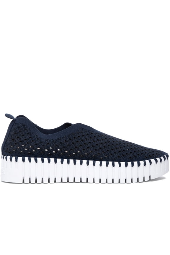 HORNBAEK Women's Tulip 3373 Platform | Slip-On | Low-Top (Dark Indigo, 8)