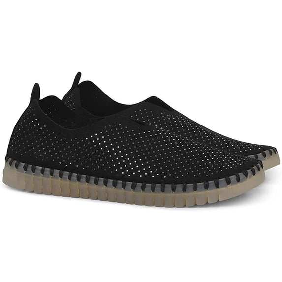 Ilse Jacobsen Tulip 138 Lux Slip On Perforated Metallic Dot Flat