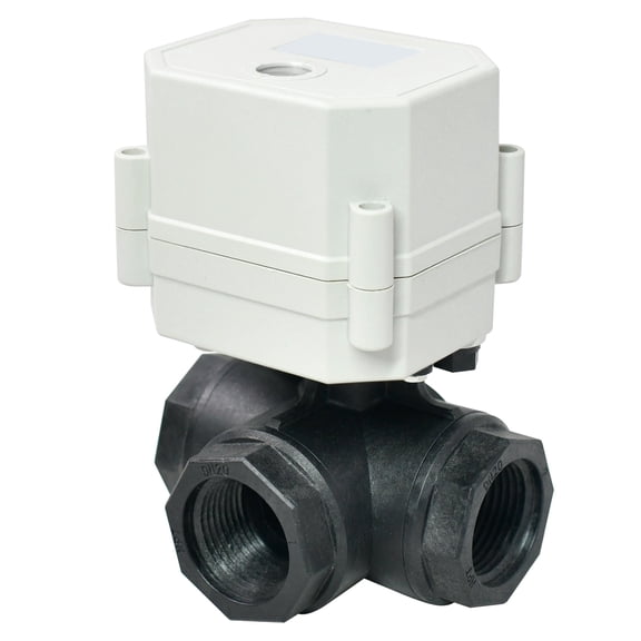 ILSY-IVA 1" DN25 Motorized Ball Valve,DC24V 3 Way PPO Electric Ball Valve with Indicator,CR201