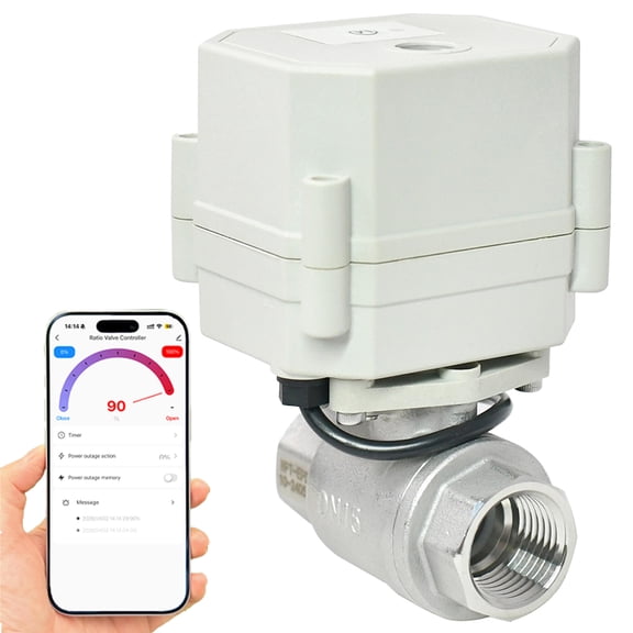 ILSY-IVA DN10 WiFi Remote Control Smart Water Valve,3/8” DC5V-DC12V Stainless steel Electric Ball Valve