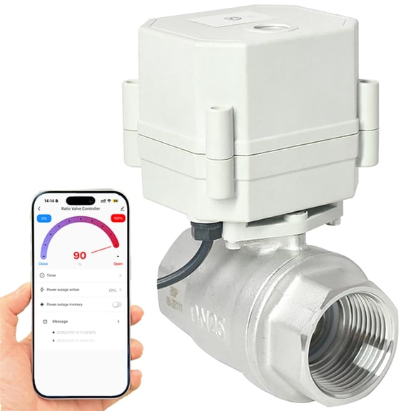 ILSY-IVA DN25 WiFi Remote Control Smart Water Valve,1” DC5V-DC12V Stainless steel Electric Ball Valve