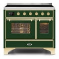 thumbnail image 1 of ILVE Majestic II 40" Electric Glass Door Metal Range in Emerald Green/Brass, 1 of 3