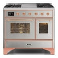 thumbnail image 1 of ILVE Majestic II 40" NG Glass Door/Griddle Stainless Steel Metal Range in Copper, 1 of 3