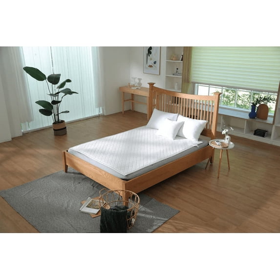 ILWOUL Heated Mattress Pad, Machine Washable, Auto 15 Hours Shut Off, 5 Heating Setting, Radiation Blocking, Tencel Material, Bed Warmer with Single Controller, UL Listed (Double)