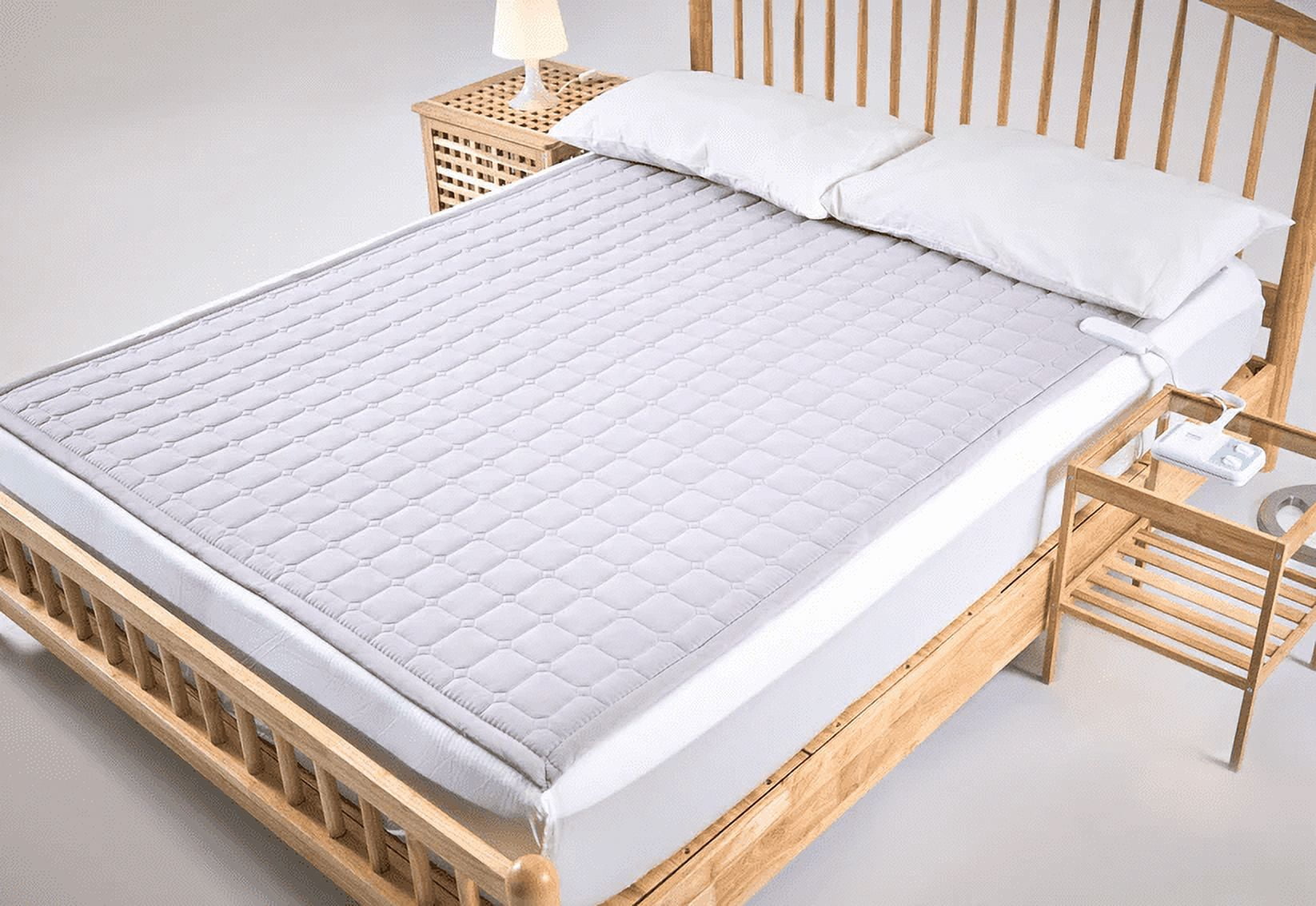 ILWOUL Large Washable Electric Heating Pad Mat for Back Pain, Cramps Relief, Mattress. Auto 15 Hours Shut Off, Anti-Electrical Radiation, Cotton Material, UL Listed (Duo)