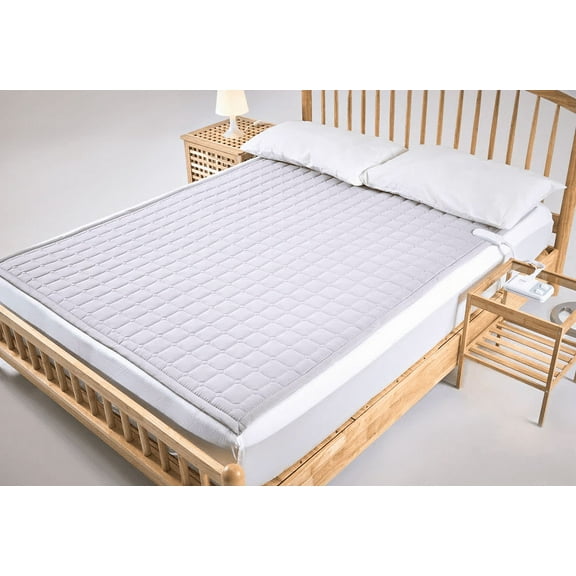 ILWOUL Large Washable Electric Heating Pad Mat for Back Pain, Cramps Relief, Mattress. Auto 15 Hours Shut Off, Anti-Electrical Radiation, Cotton Material, UL Listed (Duo)