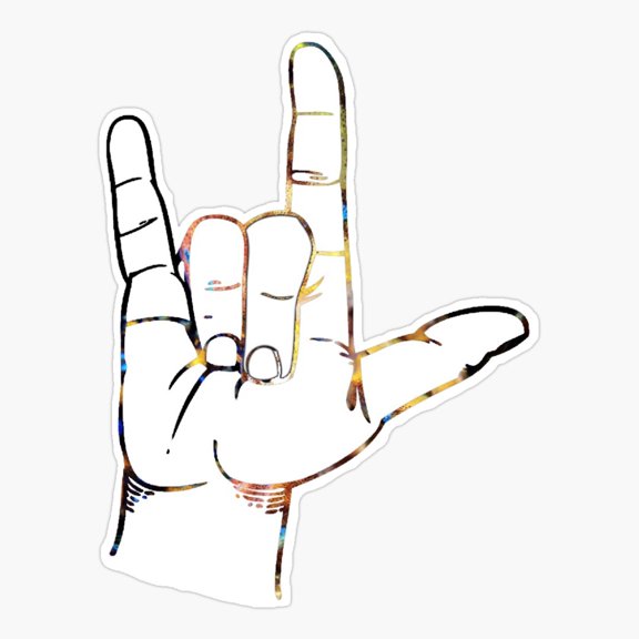 ILY Hand Love Gesture Sticker
