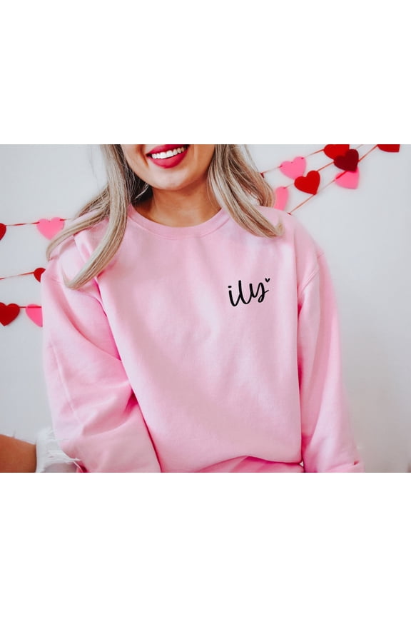 ILY Sweatshirt, I Love You Sweatshirt, ILY Shirt, I Love You Sweater, I Love You Crewneck, Womens Valentine Sweatshirt, Love Sweatshirt SWEATSHIRT All Size S-5XL