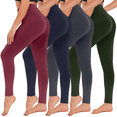 thumbnail image 1 of ILYSS 4-pack High Waisted Leggings for Women - No See Through Tummy Control Cycling Workout Yoga Pants, 1 of 5