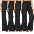 thumbnail image 1 of ILYSS 4-pack Soft Pajama Pants for Women, Wide Leg Comfy Casual Lounge Yoga Capri Pants, 1 of 5