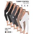 thumbnail image 1 of ILYSS 6-pack High Waisted Leggings for Women - No See Through Tummy Control Cycling Workout Yoga Pants, 1 of 5