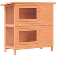 thumbnail image 1 of "IM Beauty 2 Layer Wooden Rabbit Hutch Small Animal House Pet Cage with 4 Doors,Outdoor Small Animal House Pet Cage,Brown", 1 of 6