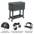 thumbnail image 1 of IM Beauty 87.5*91*38.5cm 80QT Rectangular Plastic Box Iron Foot Tube Refrigeration and Insulation Cart Dark Grey, 1 of 8