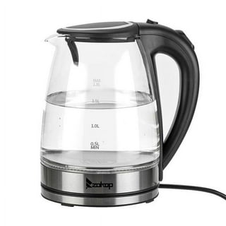 BUYDEEM Health Pot K2763 Lite, Glass Electric Kettle for Tea & Coffee, Hot  Water Boiler and Wamer with Stew Pot, Temperature Control, Green, 1.5L